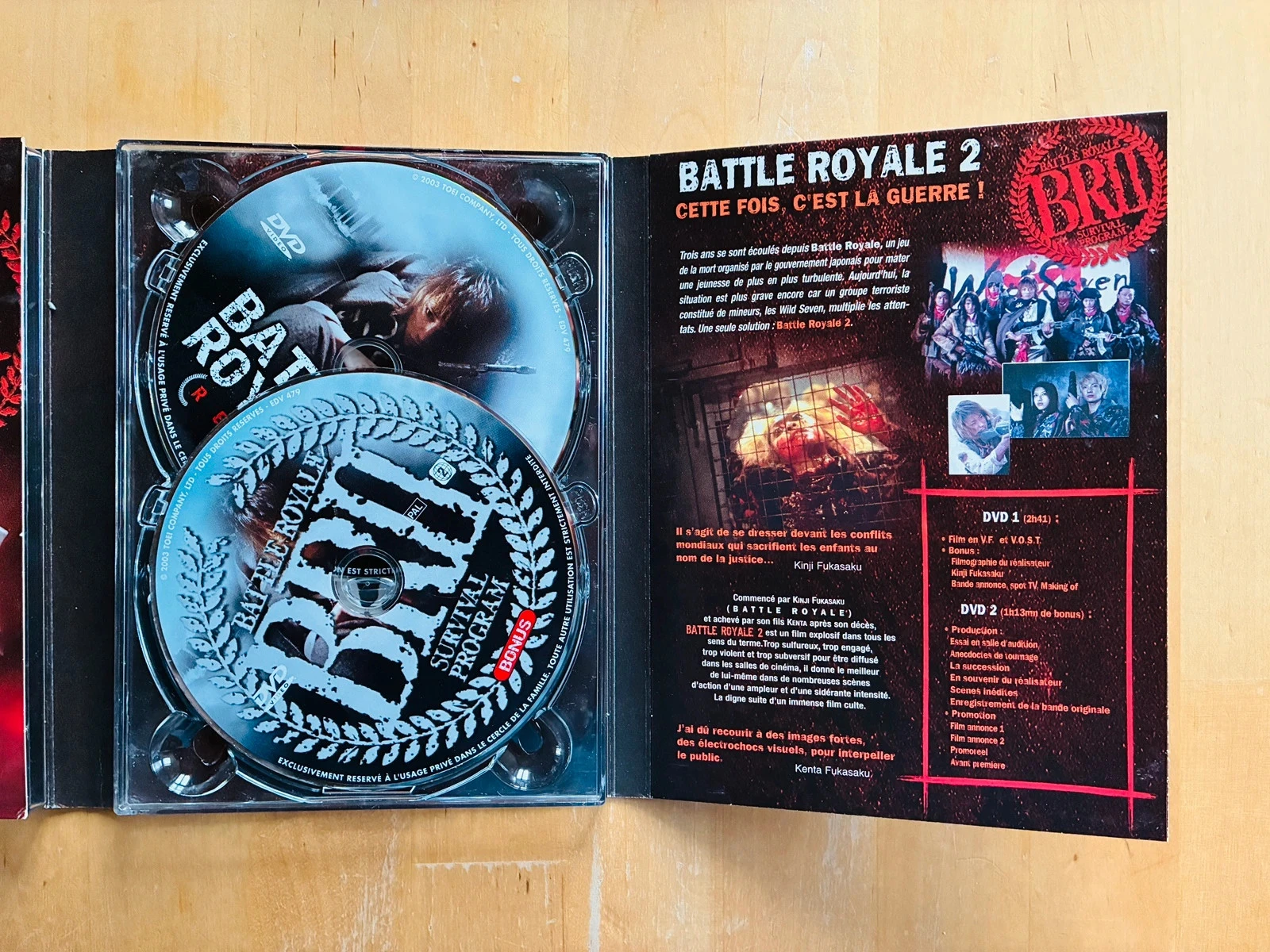 Coffret DVd Battle Royale 1 et 2 editie collector. – photo 5